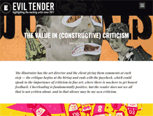Tablet Screenshot of eviltender.com